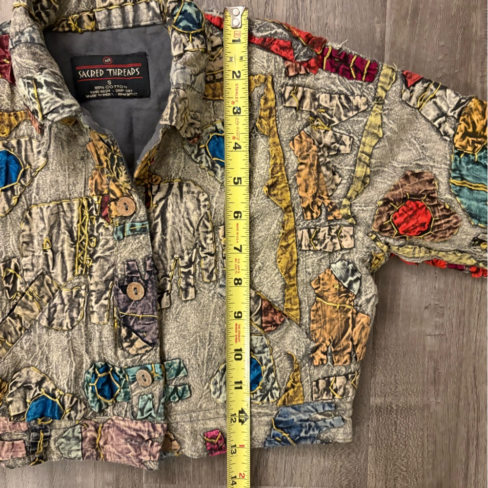 Sacred Threads Colorful Patchwork Kids Jacket Size Small - Picture 6 of 8